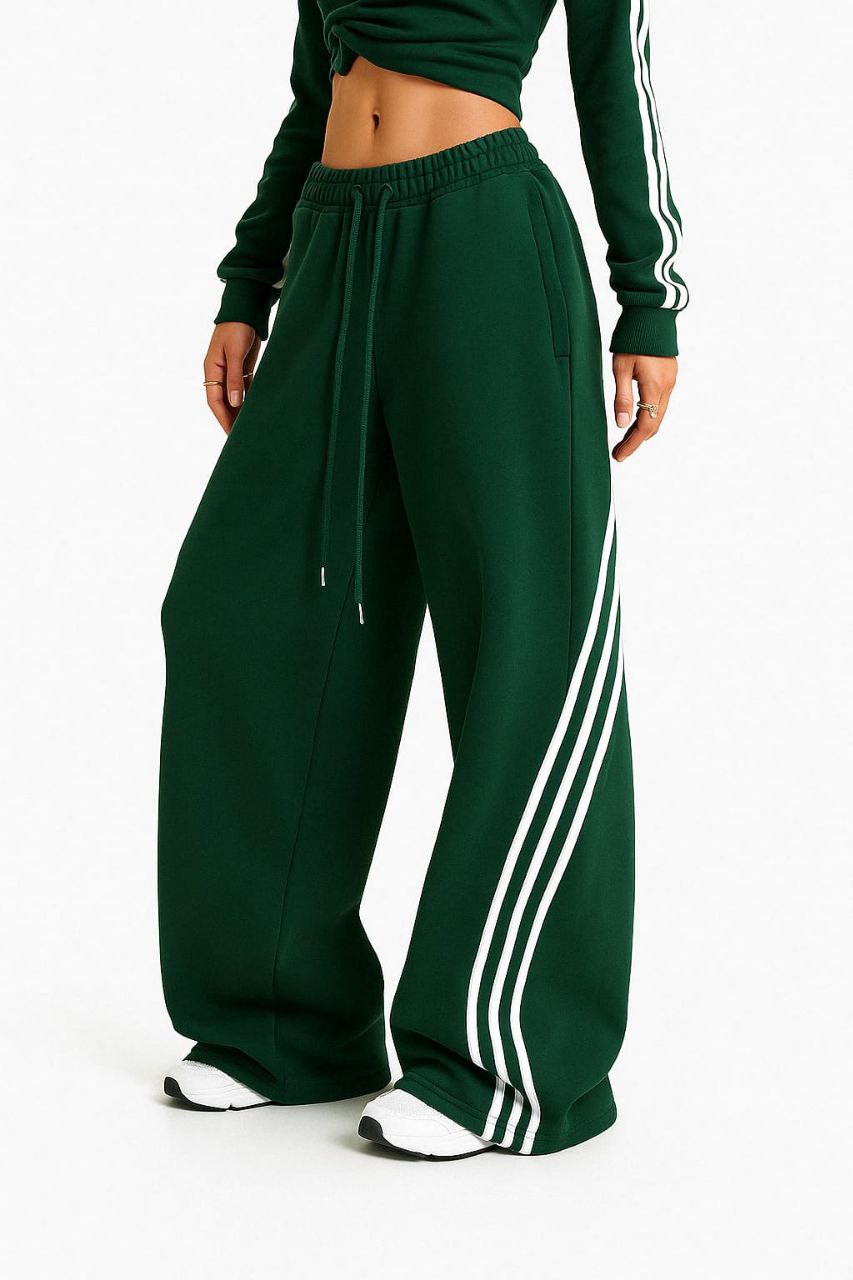 Modern 3-Stripe Wide Pants