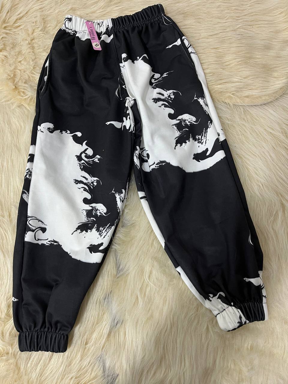 بنطلون رياضي قطني للأطفال - طبعات مرحة وقصة مريحة