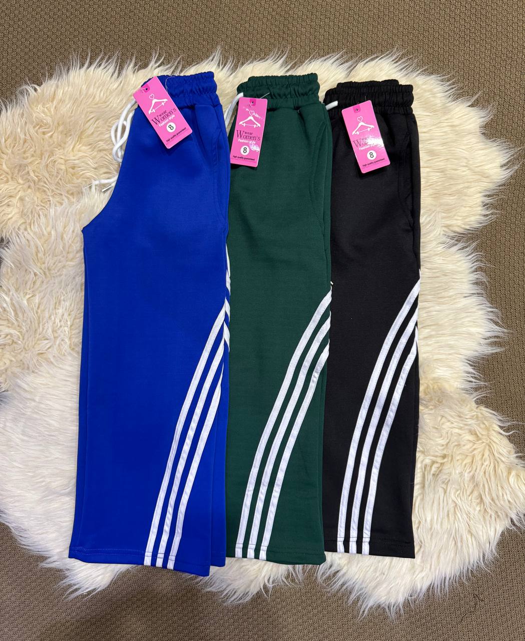 3 Line Wide Leg Pants – Sporty & Comfy Fit