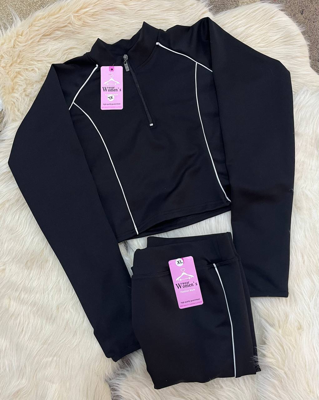 Two-Piece Activewear Set - Slim Line Edition