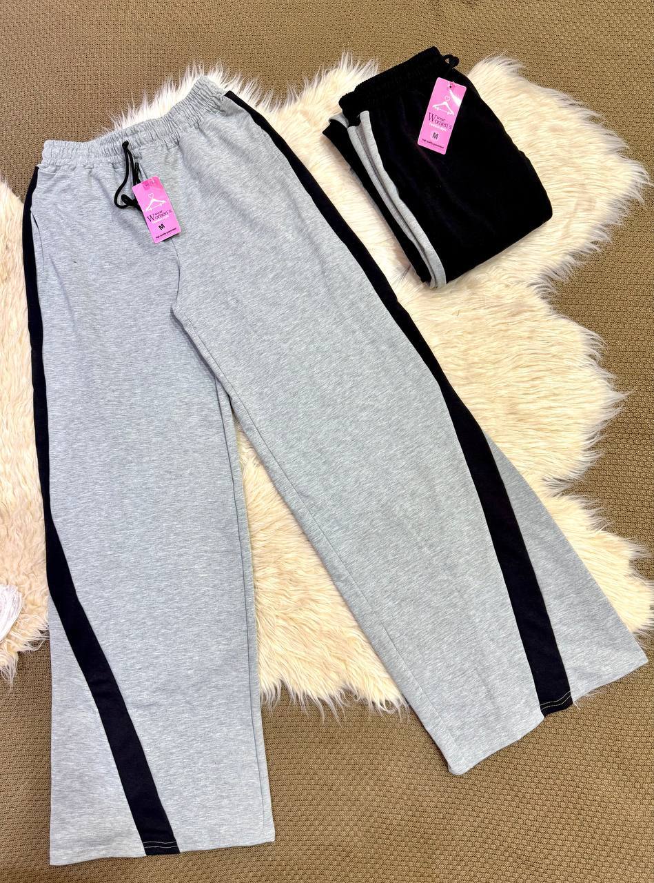 V Side Wide Leg Pants