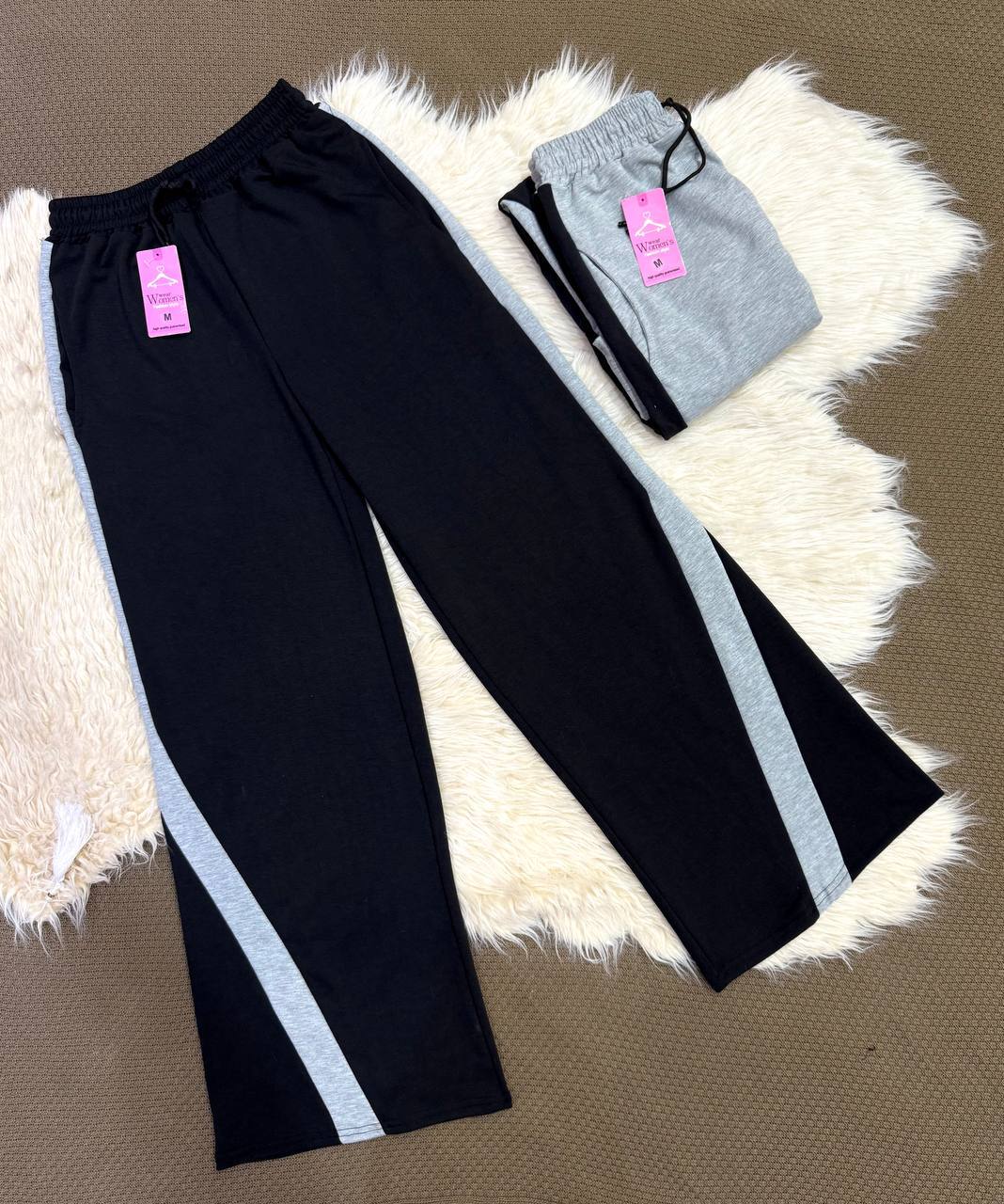 V Side Wide Leg Pants